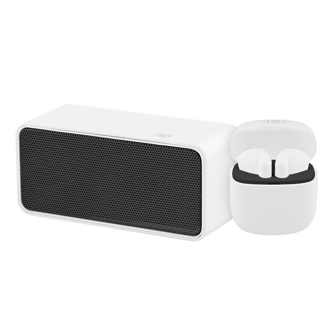 TnB Contrast Combo Bluetooth Speaker & TWS wireless headset White/Black-0