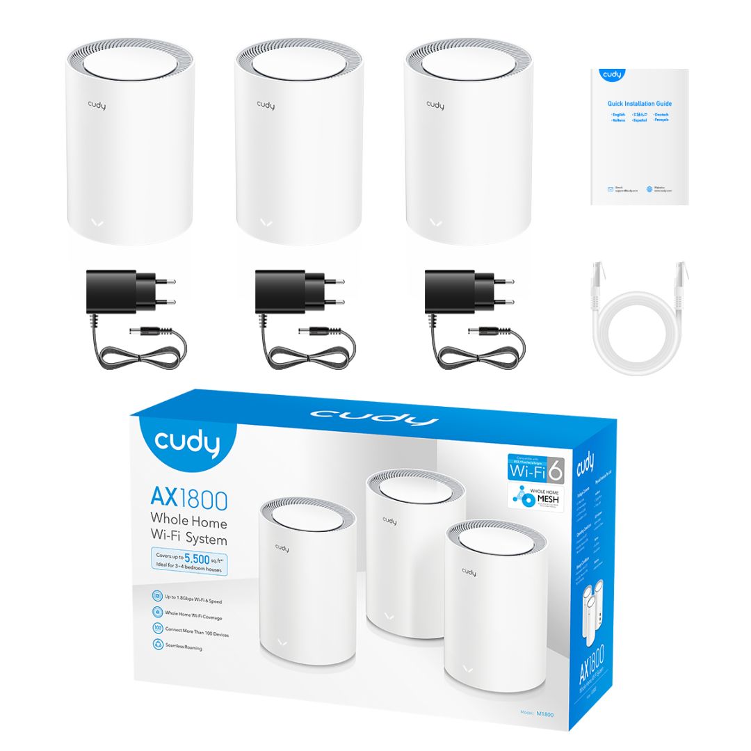 Cudy M1800 AX1800 Whole Home Mesh WiFi System (3-Pack)-2