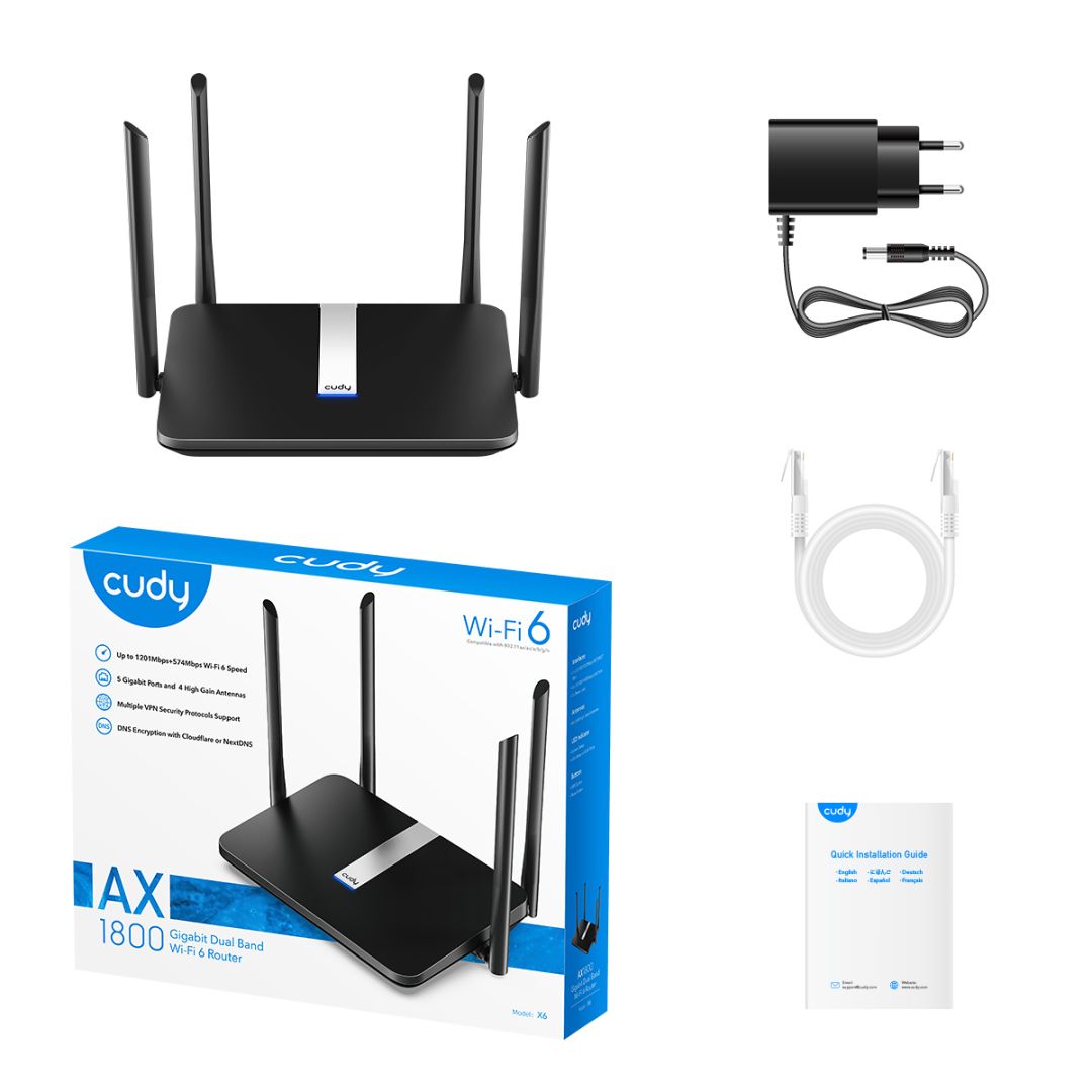 Cudy X6 AX1800 Gigabit Wi-Fi 6 Mesh Router-3