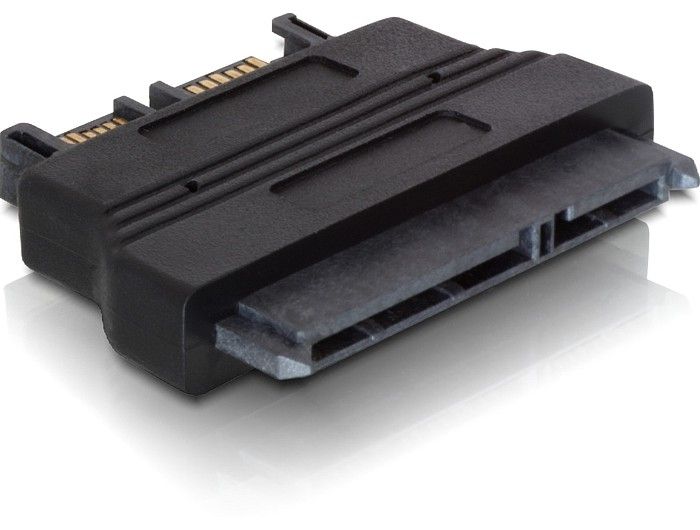 DeLock Adapter Slim SATA 13 pin > SATA 22 pin-0