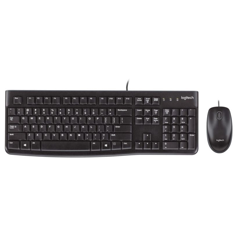 Logitech MK120 USB Keyboard + Mouse Black DE-0