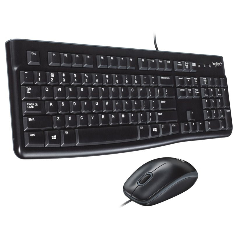 Logitech MK120 USB Keyboard + Mouse Black DE-2