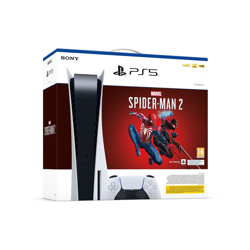 Sony PlayStation 5 825GB BluRay White + Marvel's Spider-Man 2 (PS5)