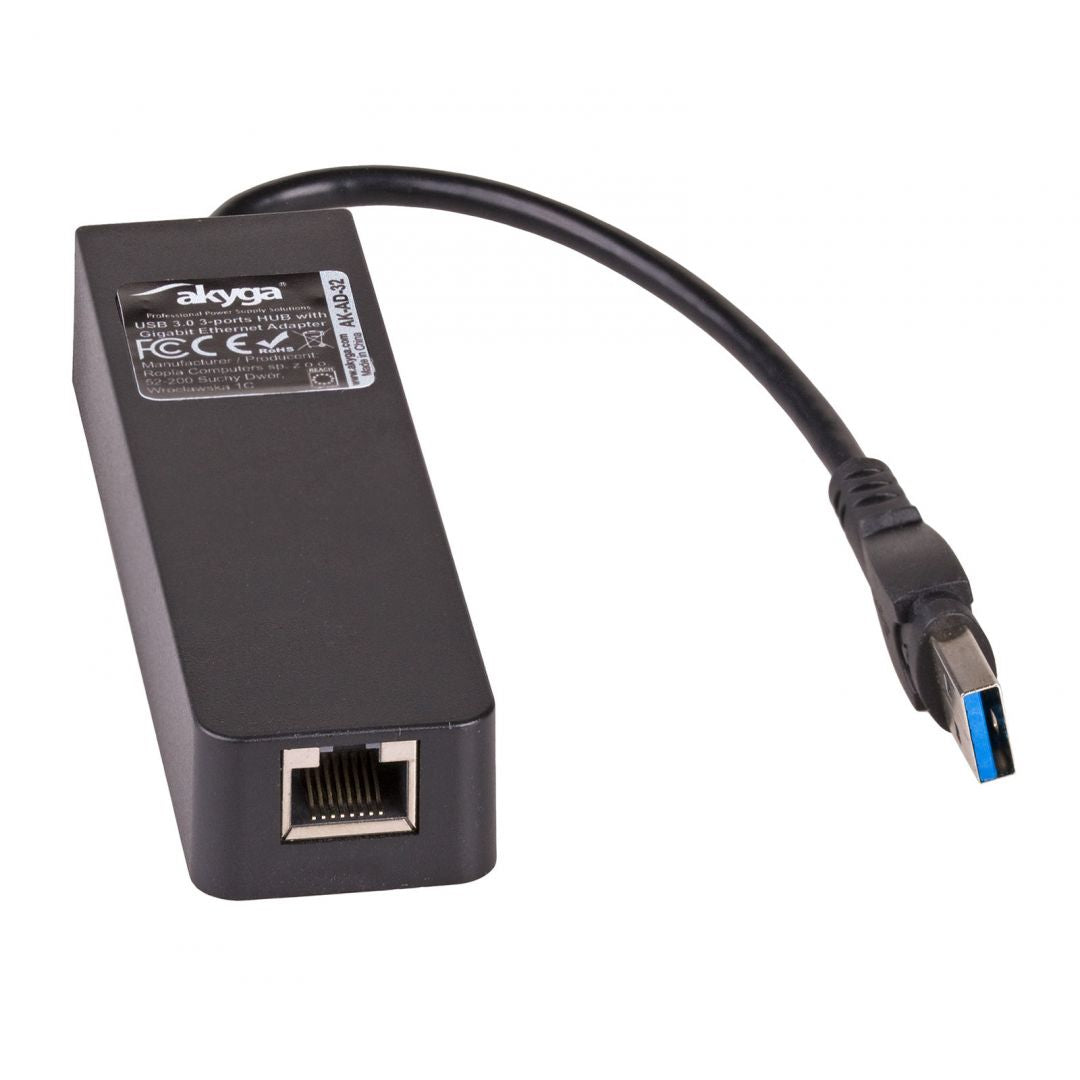Akyga AK-AD-32 USB3.0 3-port + Ethernet