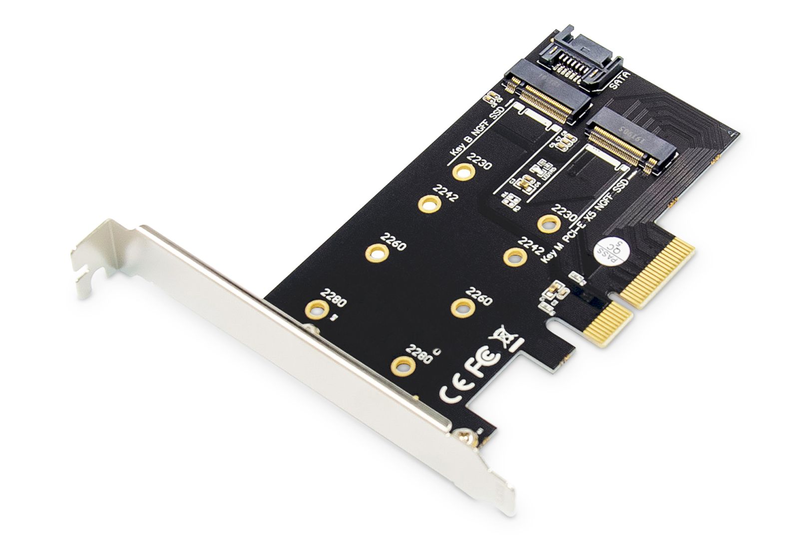 Digitus M.2 NGFF / NVMe SSD PCI Express 3.0 (x4) Add-On Card-0