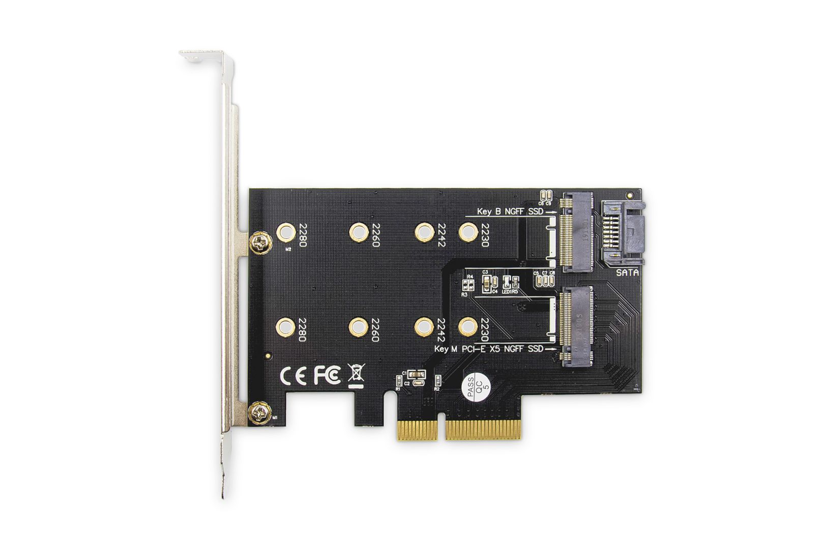 Digitus M.2 NGFF / NVMe SSD PCI Express 3.0 (x4) Add-On Card-3