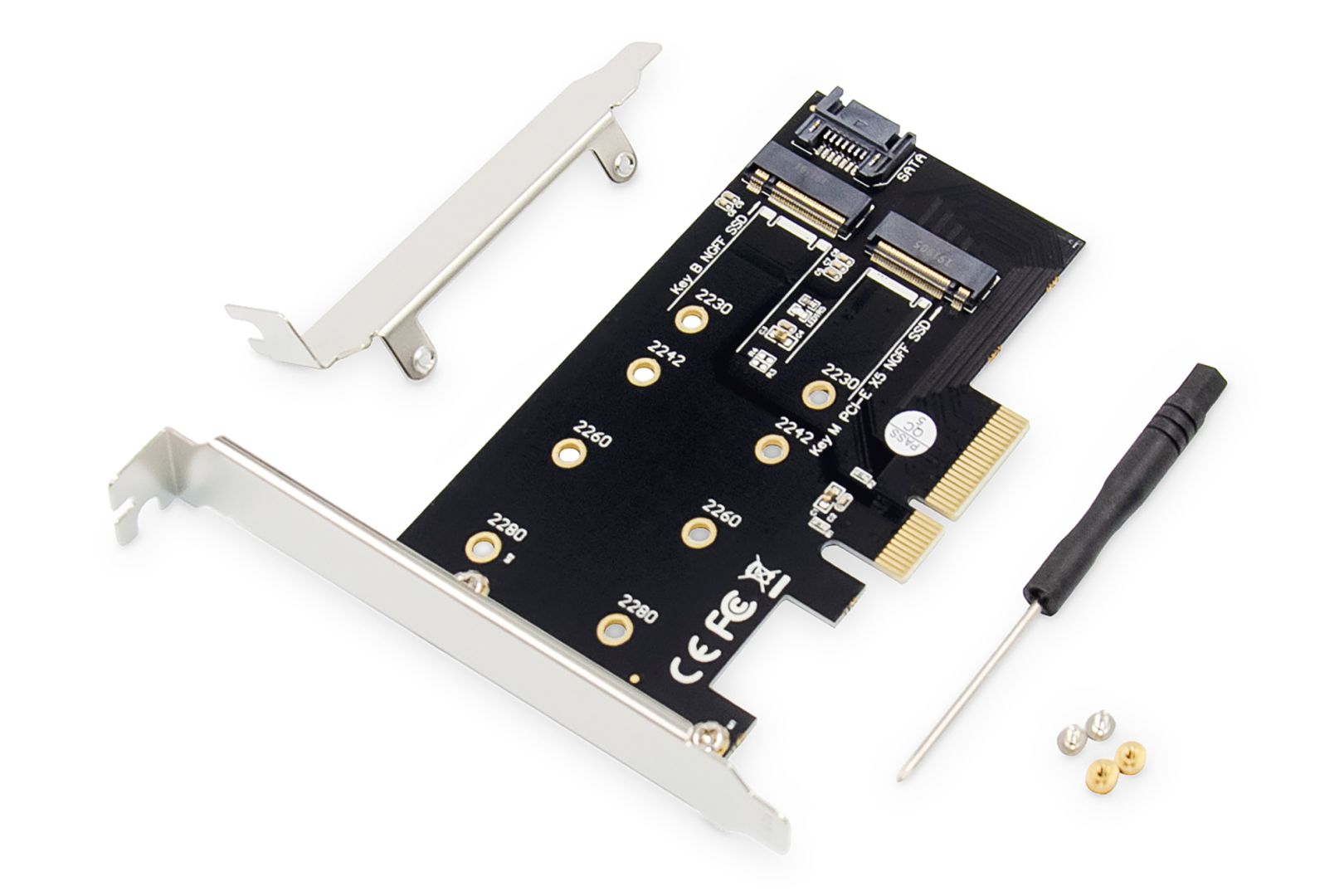 Digitus M.2 NGFF / NVMe SSD PCI Express 3.0 (x4) Add-On Card-5