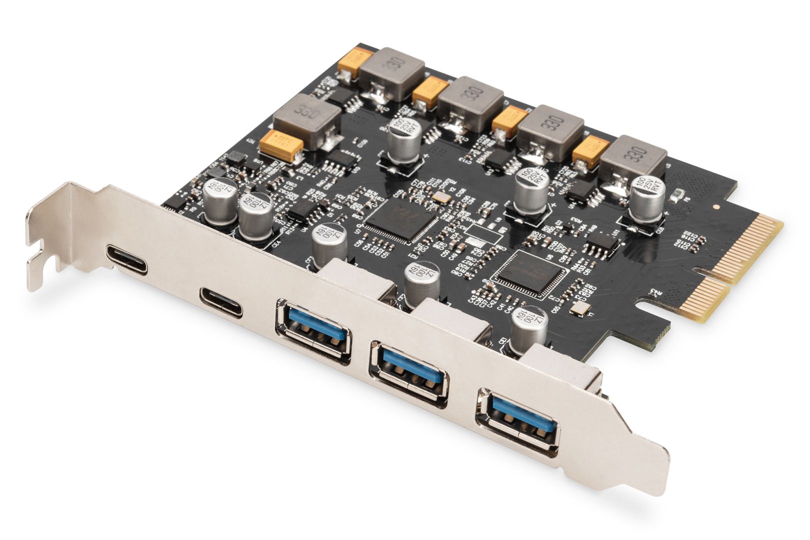 Digitus PCIe card 2x USB-C + 3x USB A 5x SuperSpeed 10Gbps-0