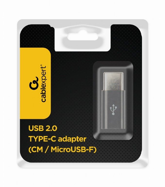 Gembird A-USB2-CMmF-01 USB 2.0 Type-C adapter (CM/MicroUSB-F) Black
