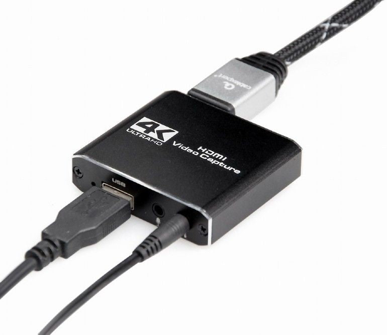 Gembird USB HDMI Grabber 4K4 pass-through HDMI Black