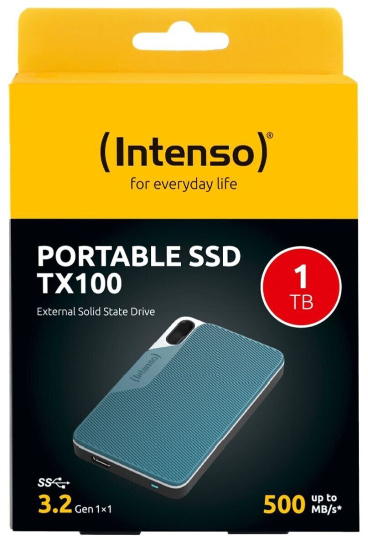 Intenso 1TB USB3.2 Type-C External SSD TX100 Grey/Blue-3