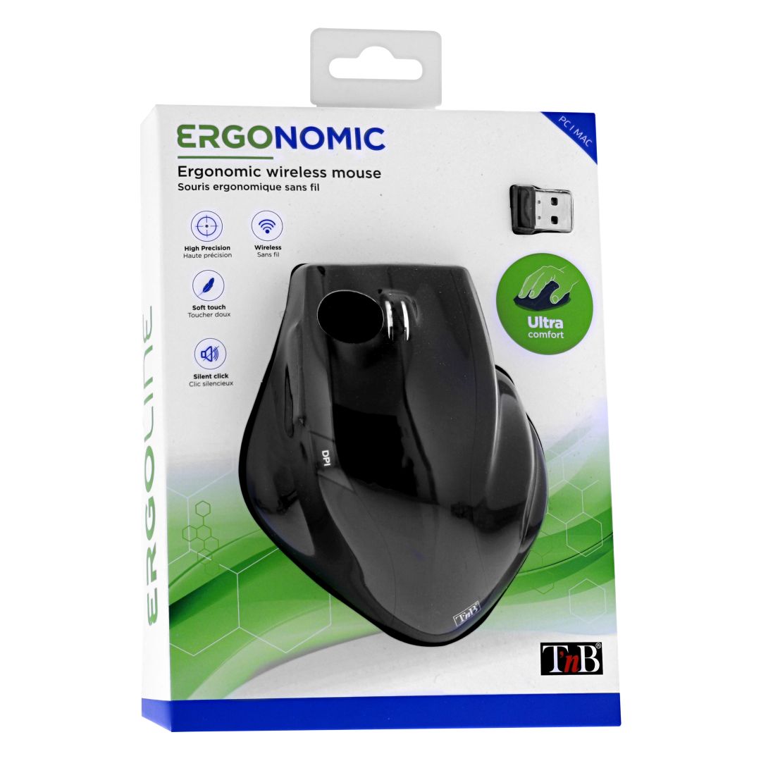 TnB MWERGO Wireless Ergonomic Mouse Black-6