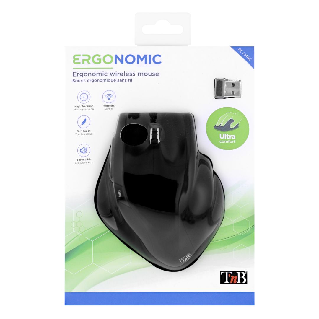 TnB MWERGO Wireless Ergonomic Mouse Black-7