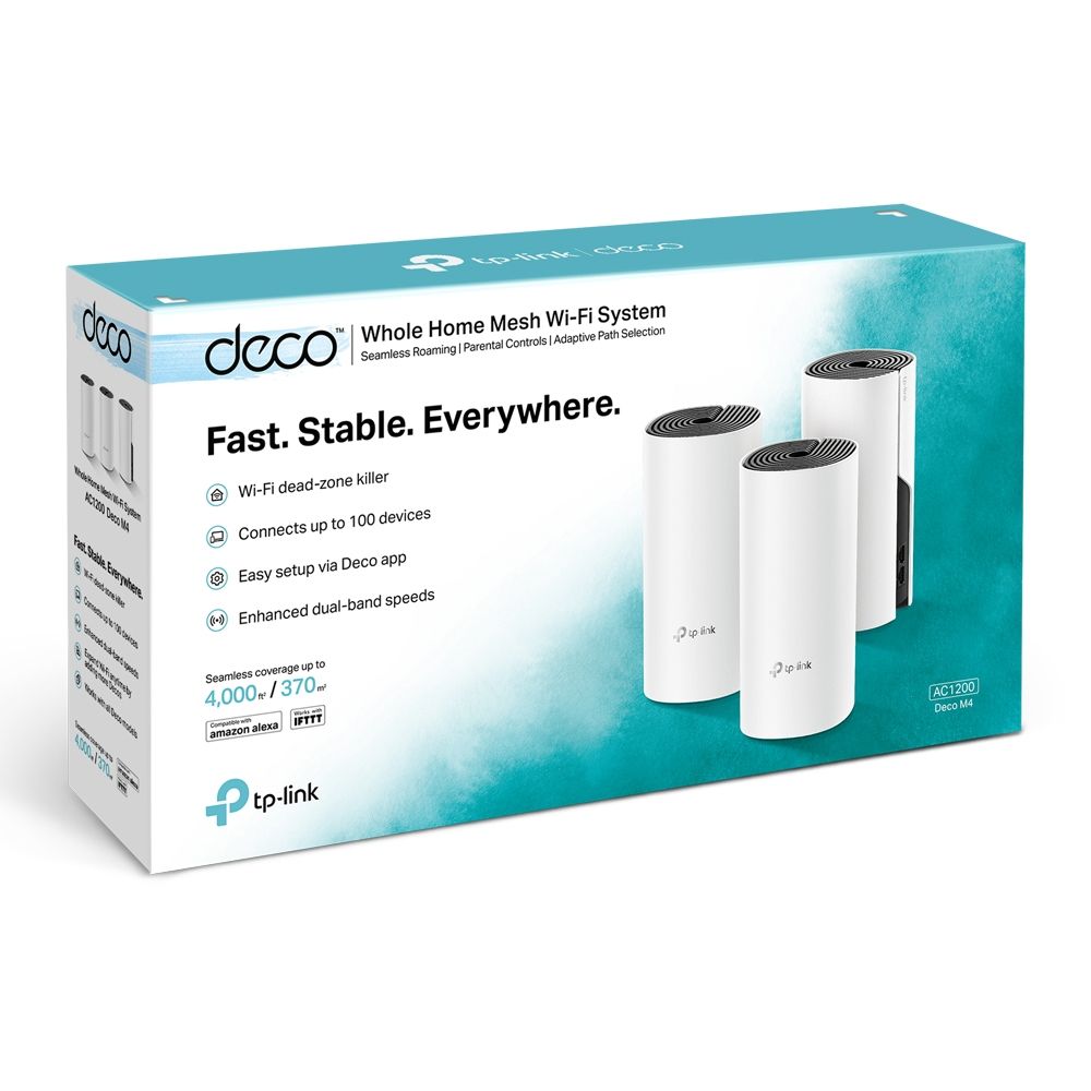 TP-Link AC1200 DECO M4 Whole Home Mesh Wi-Fi System (3 Pack)