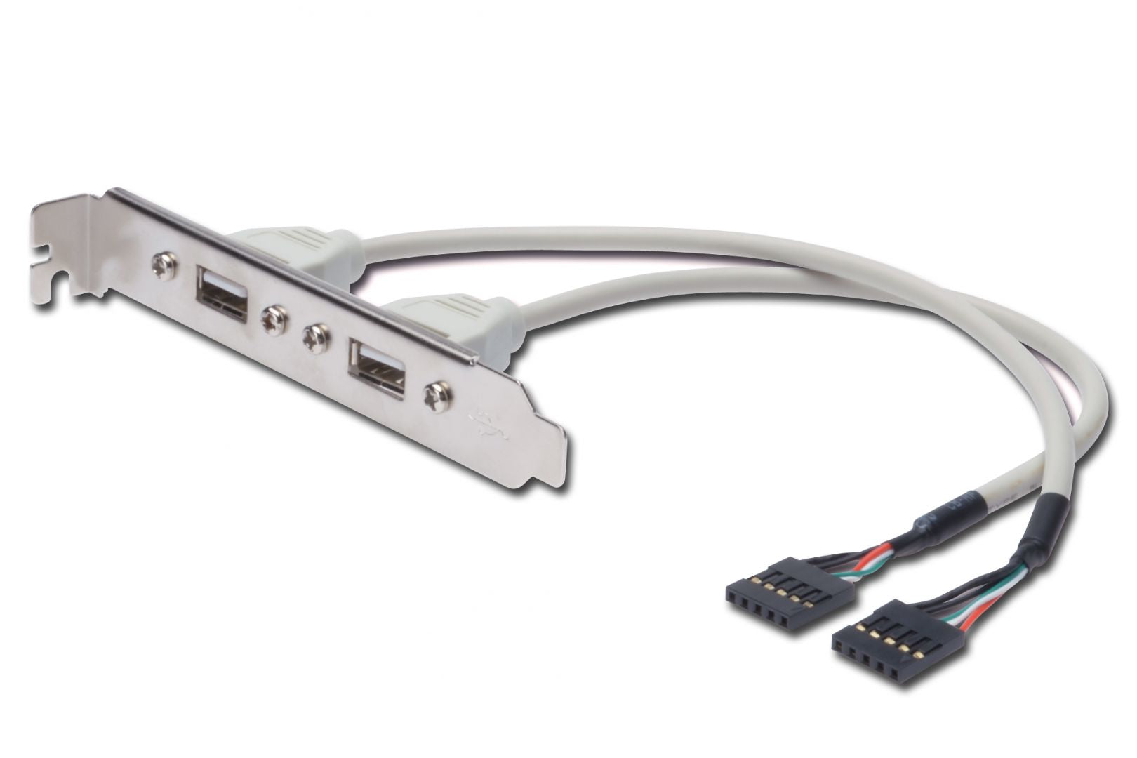 Assmann USB Slot Bracket cable, 2x type A-2x5pin IDC-0